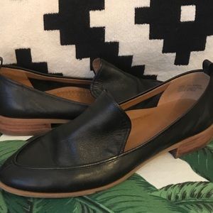 Susina Black Leather Loafers